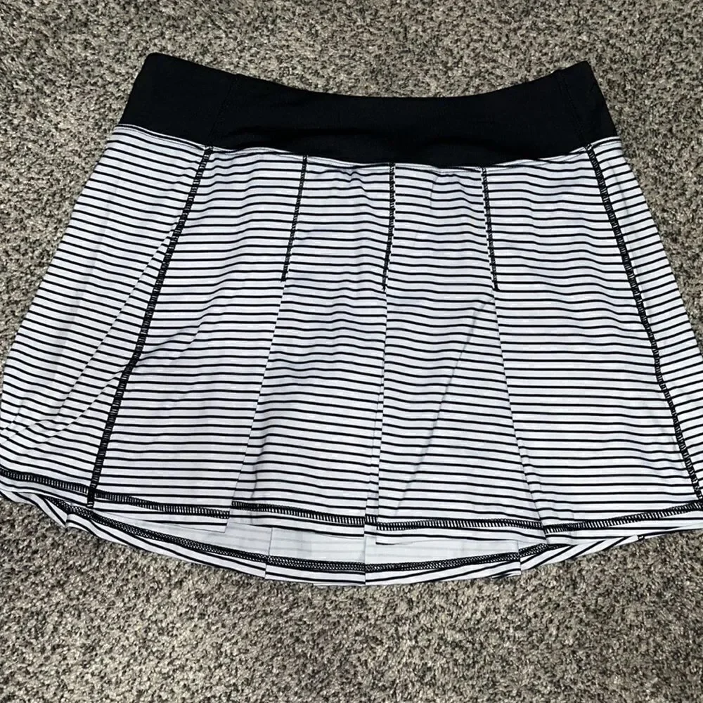 Kyodan - pleated Athletic Skort - Black Striped - PS